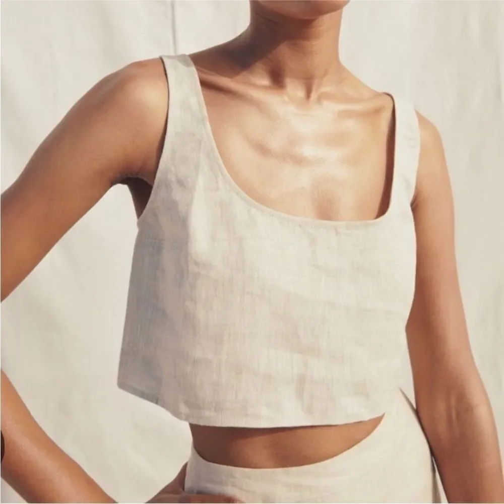 Reformation Olivia linen two-piece set NWT size 12 from Anthropologie $278